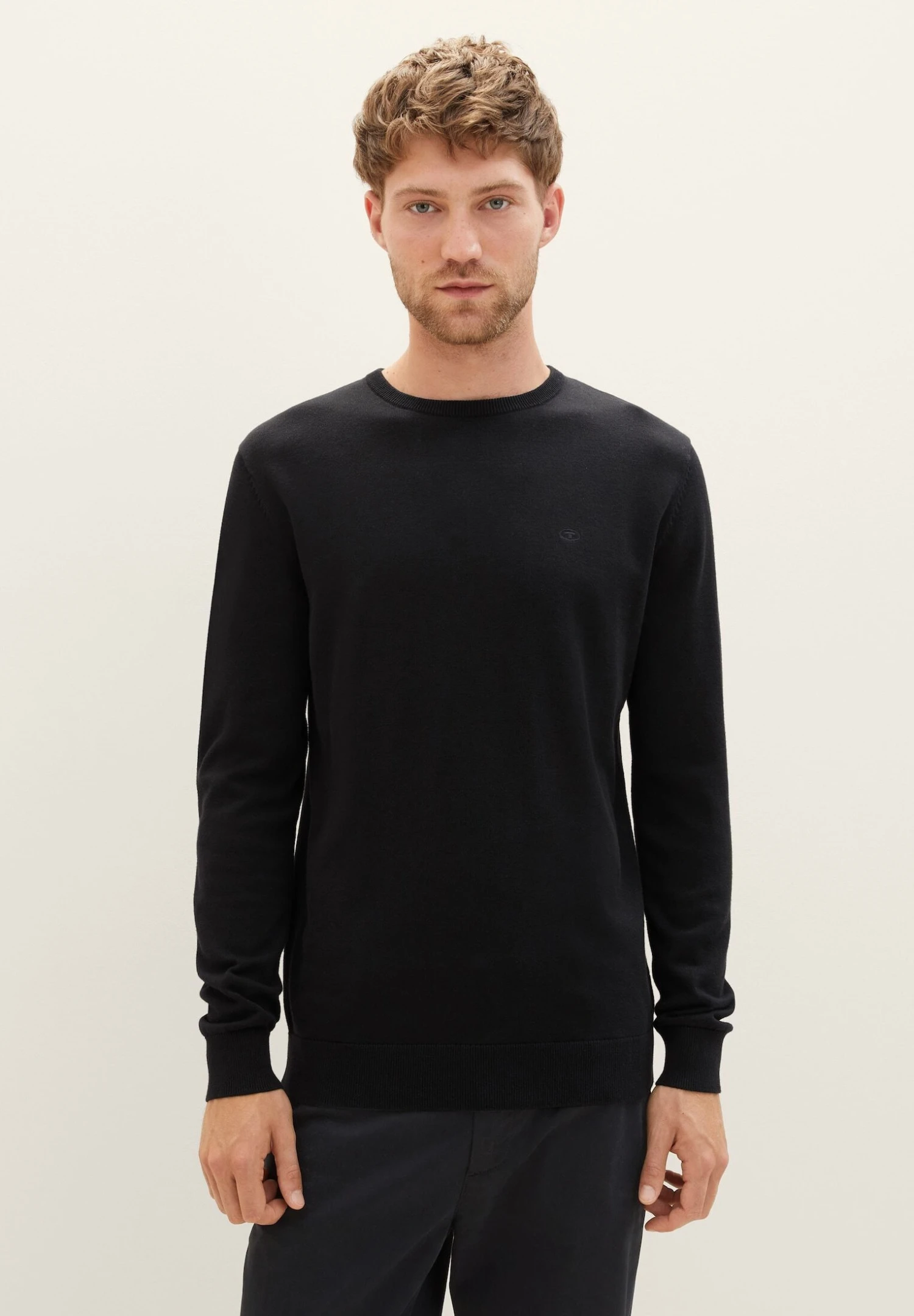 Tom Tailor Basic Crew Neck - Maglione - Black 3 Tom Tailor Basic Crew Neck - Maglione - Black