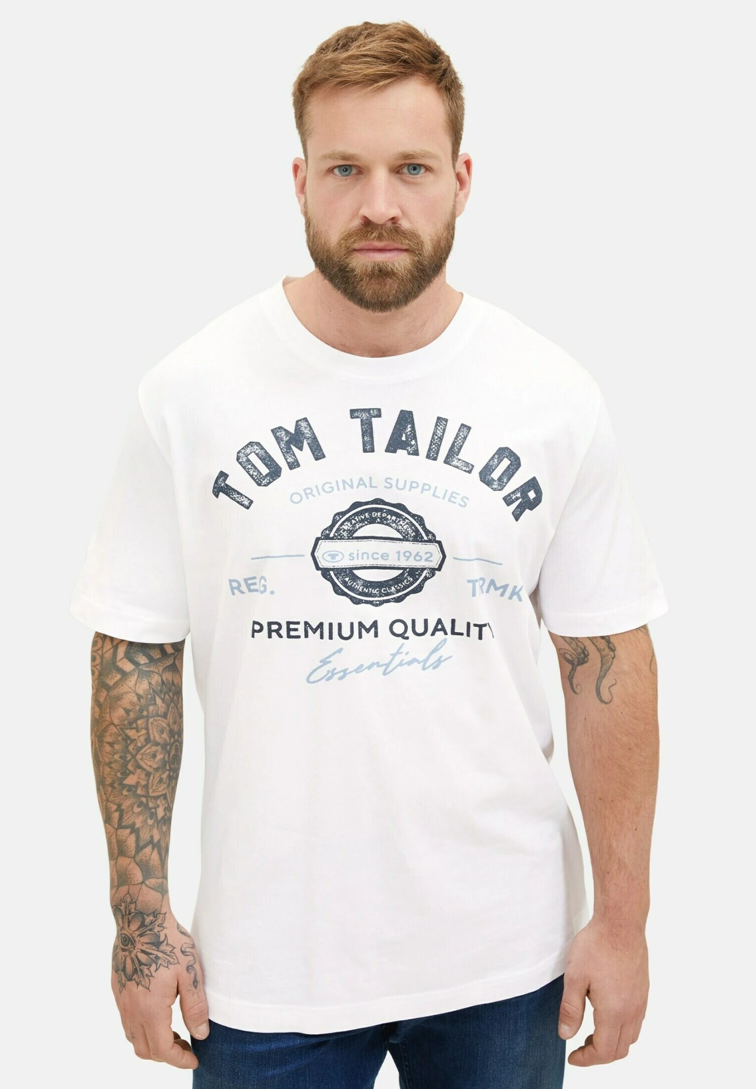 Tom Tailor Mit Logo T-Shirt Con StampaWhite Uomo T-shirt E Polo TO222O1CO-A11 3 Tom Tailor Mit Logo T-Shirt Con StampaWhite Uomo T-shirt E Polo TO222O1CO-A11