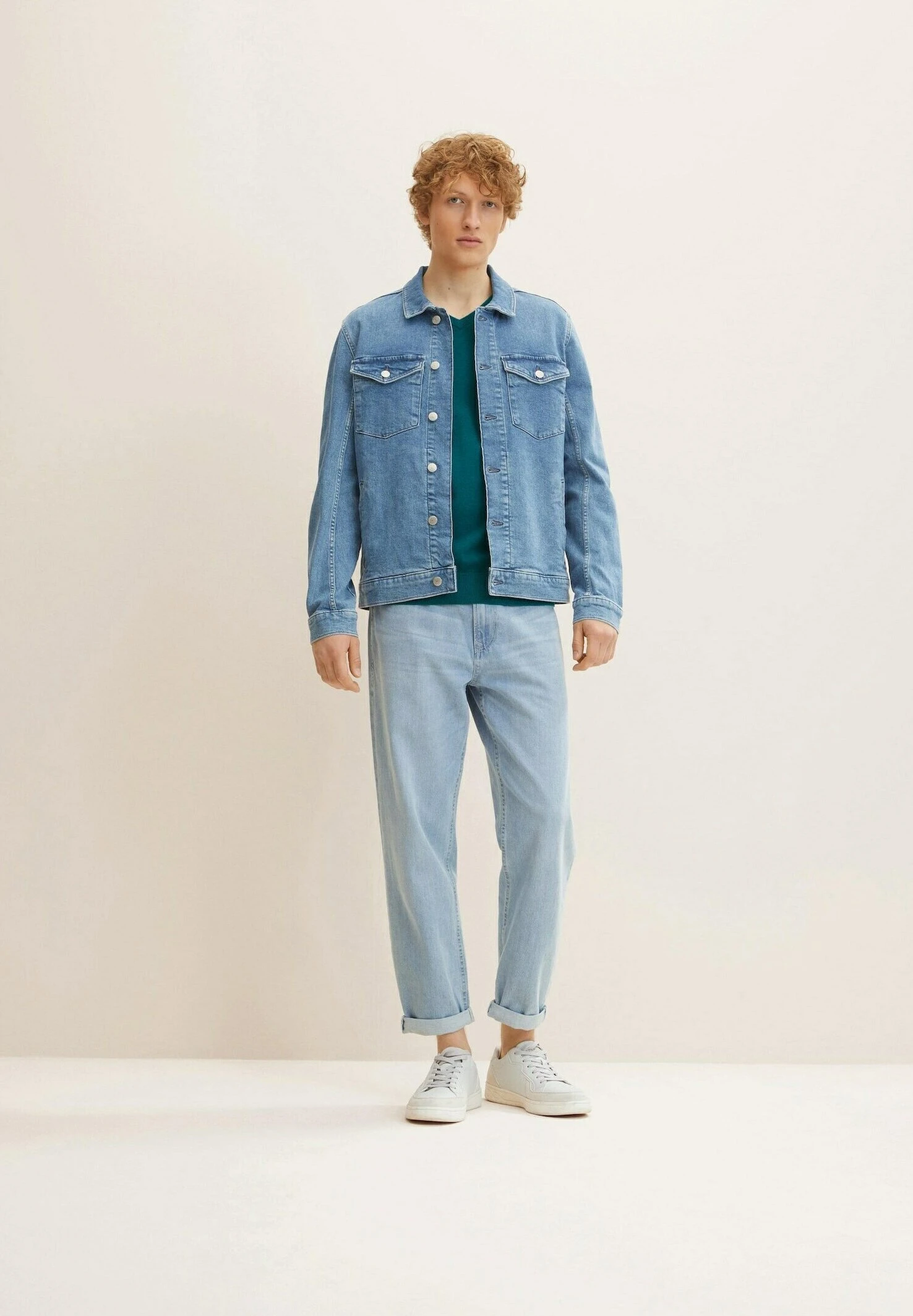 Tom Tailor Basic V Neck MaglioneLight Rough Green Melange Uomo Maglieria TO222Q0L0-P12 4 Tom Tailor Basic V Neck MaglioneLight Rough Green Melange Uomo Maglieria TO222Q0L0-P12 - immagine 2