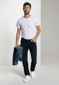 Tom Tailor MarvinJeans A SigarettaDark-Blue Denim Uomo Jeans TO222G08Q-K11 -Tom Tailor 31cb1ef5e75a47168eaba35f99f853b6