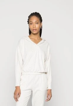 TOM TAILOR Denim Cosy V-Neck HoodieFelpa Con CappuccioLight Cashew Melange Donna Felpe TO721J0BY-A11