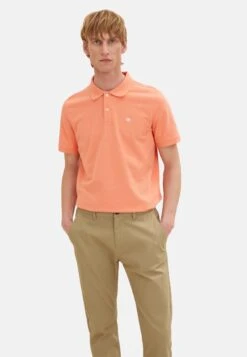 Tom Tailor Basic Kurzarm Mit Logo-Stickerei - Polo - Orange