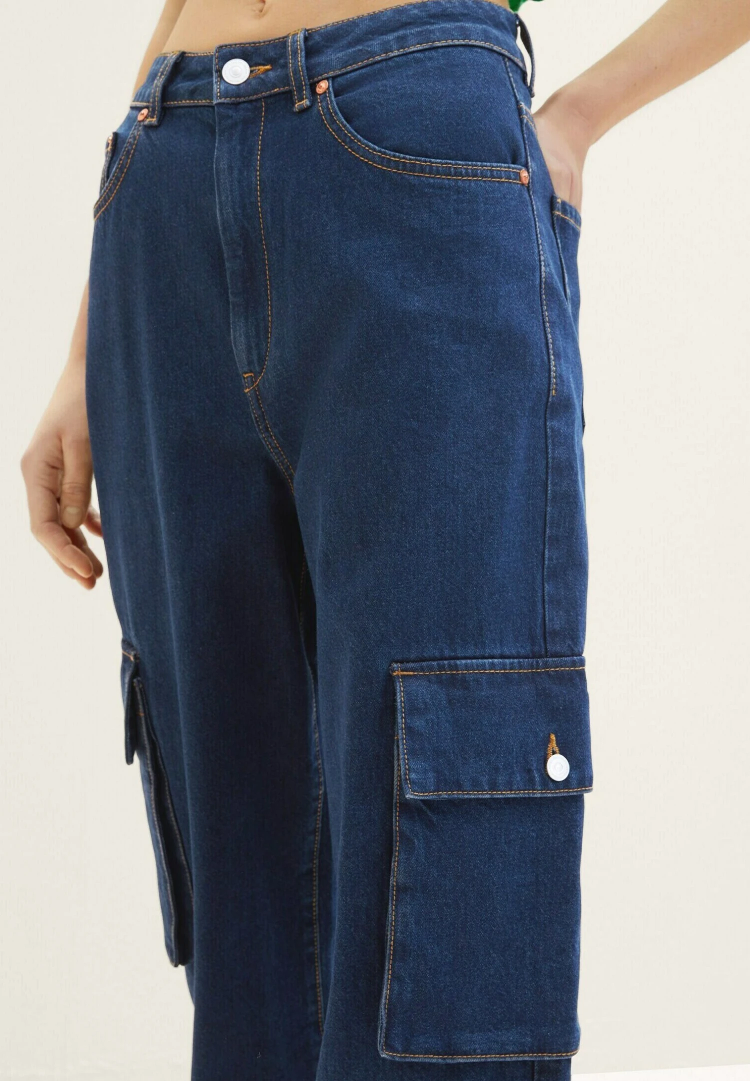 TOM TAILOR Denim BaggyJeans A SigarettaClean Dark Stone Blue Denim Donna Jeans TO721N0B0-K11 6 TOM TAILOR Denim BaggyJeans A SigarettaClean Dark Stone Blue Denim Donna Jeans TO721N0B0-K11 - immagine 4