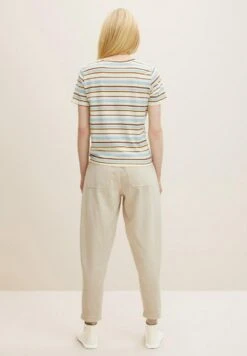 TOM TAILOR Denim T-Shirt Con StampaBlue Creme Brown Stripe Donna T-shirt E Top TO721D10F-K12 -Tom Tailor 334b6c8c35a949178aa75502d432dc7f