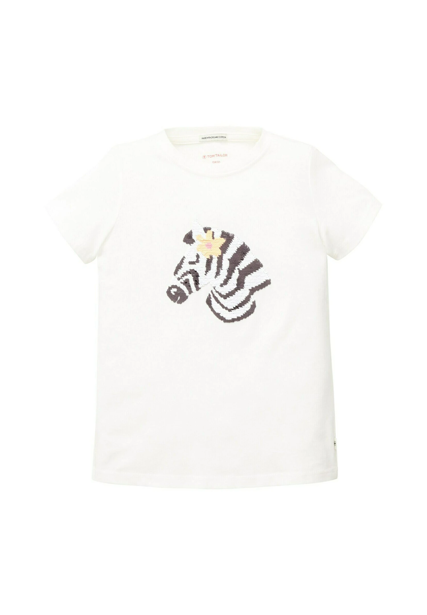 Tom Tailor Mit Pailletten ApplikationT-Shirt Con StampaWhisper White Bambini T-shirt & Top TO223G0TF-A11 3 Tom Tailor Mit Pailletten ApplikationT-Shirt Con StampaWhisper White Bambini T-shirt & Top TO223G0TF-A11