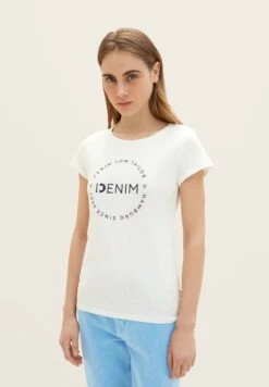 TOM TAILOR Denim Striped Blouse With PocketsT-Shirt Con StampaSky Captain Blue Donna T-shirt E Top TO721D11Y-K11