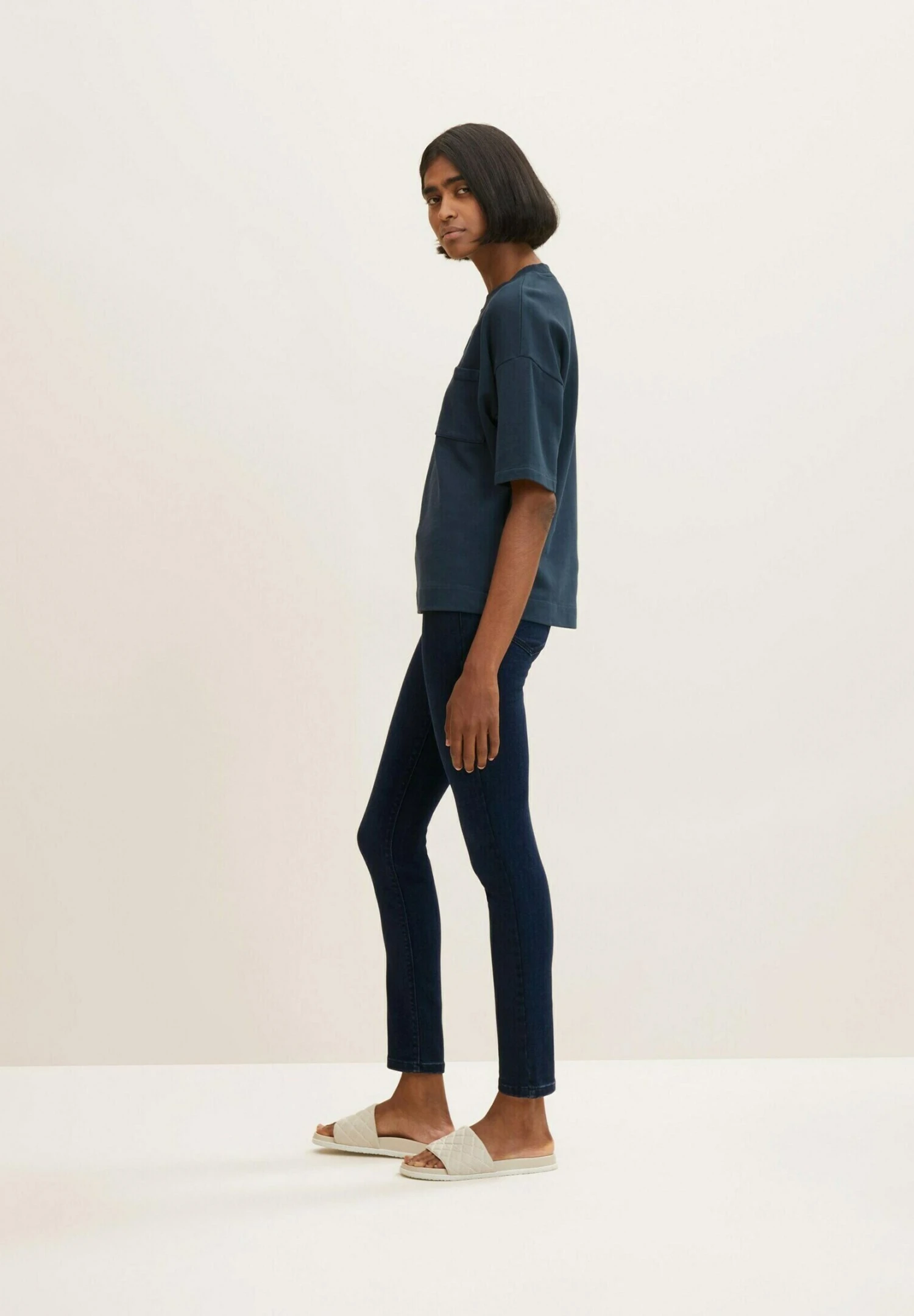 Tom Tailor Jeans Slim FitDark Stone Blue Black Denim Donna Jeans TO221N0EK-Q11 6 Tom Tailor Jeans Slim FitDark Stone Blue Black Denim Donna Jeans TO221N0EK-Q11 - immagine 4