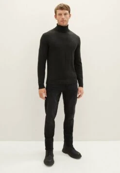 Tom Tailor JoshJeans Slim FitUsed Dark Stone Black Denim Uomo Jeans TO222G08S-Q11 -Tom Tailor 35fe8d4a054b431c9f9ca2d6736709ac