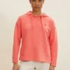 Tom Tailor Felpa Con Cappuccio - Smooth Papaya Red -Tom Tailor 38dfb1c85175429f9184a2f7fb2c08a9
