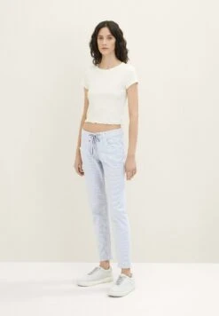 Tom Tailor Tapered - Pantaloni - Blue Stripe Pants 19 Tom Tailor Tapered - Pantaloni - Blue Stripe Pants -Tom Tailor 39d76316de4f459fbb816fb3027d7386