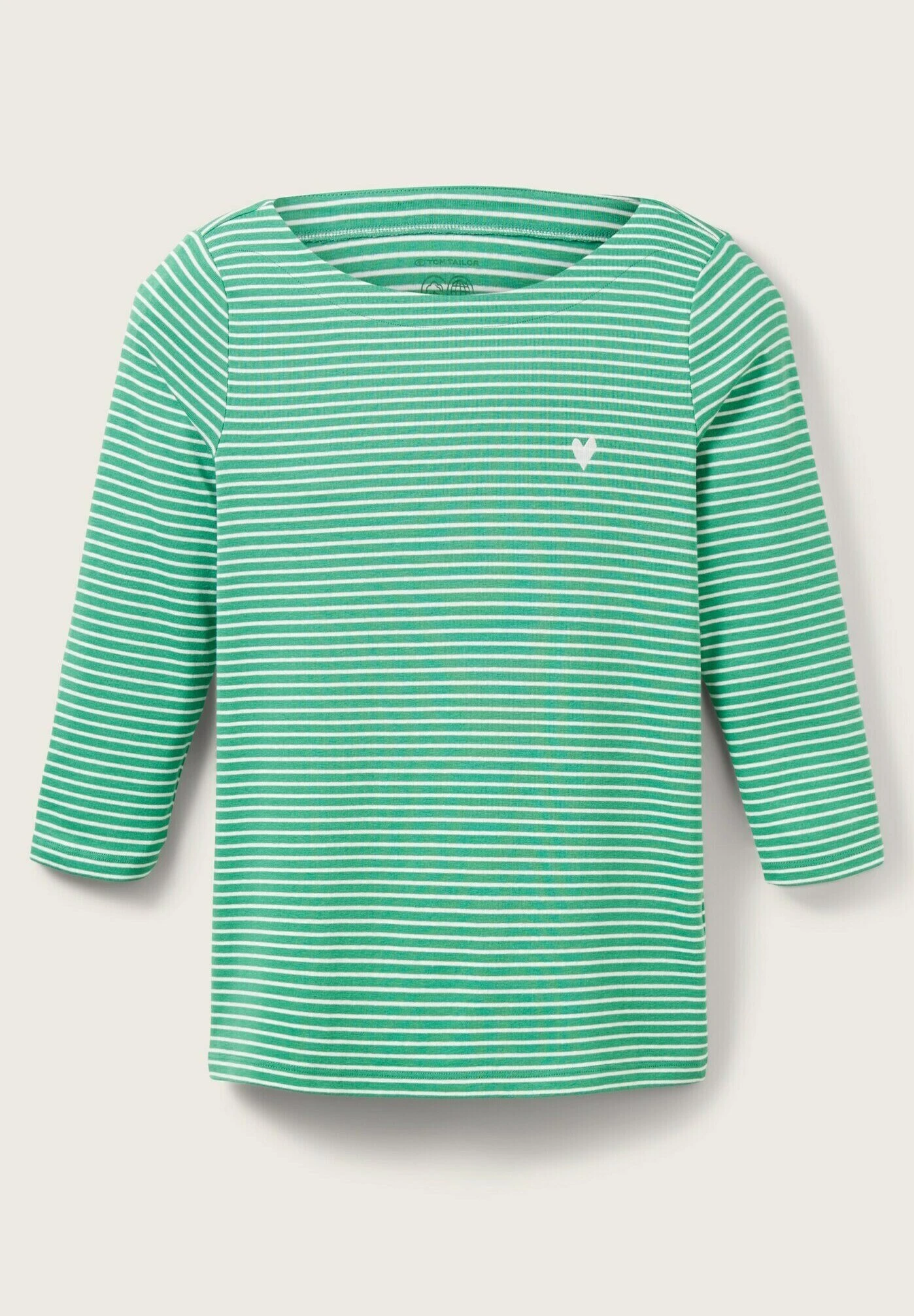 Tom Tailor Gestreiftes Mit 3/4 ArmMaglietta A Manica LungaGreen OffwhiteThin Stripe Donna T-shirt E Top TO221D1HM-M11 10 Tom Tailor Gestreiftes Mit 3/4 ArmMaglietta A Manica LungaGreen OffwhiteThin Stripe Donna T-shirt E Top TO221D1HM-M11 - immagine 8