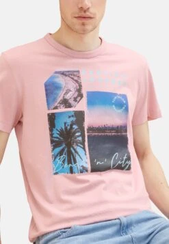 Tom Tailor KurzarmT-Shirt Con StampaPink Uomo T-shirt E Polo TO222O1BT-J11 -Tom Tailor 3a226505f05d4353b86427f85532d5a1