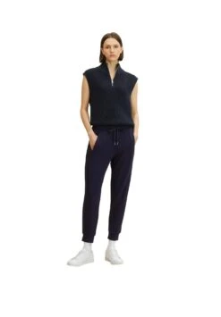 Tom Tailor Mit RippbündchenPantaloni SportiviNavy Midnight Blue Donna Pantaloni TO221A0HM-K11 -Tom Tailor 3bbfe60c76d04218a8ffabdbf88db8eb
