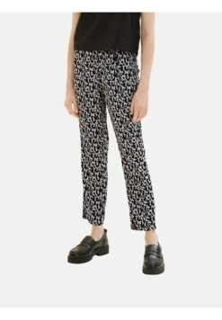 Tom Tailor CroppedPantaloniBlack Small Abstract Design Donna Pantaloni TO221A0IH-Q11