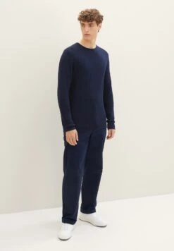 TOM TAILOR Denim Zigzag Structured CrewneckMaglioneSky Captain Blue Uomo Maglieria TO722Q080-K11 -Tom Tailor 3d92aec3543b47e69f2f7c0c883b22d3