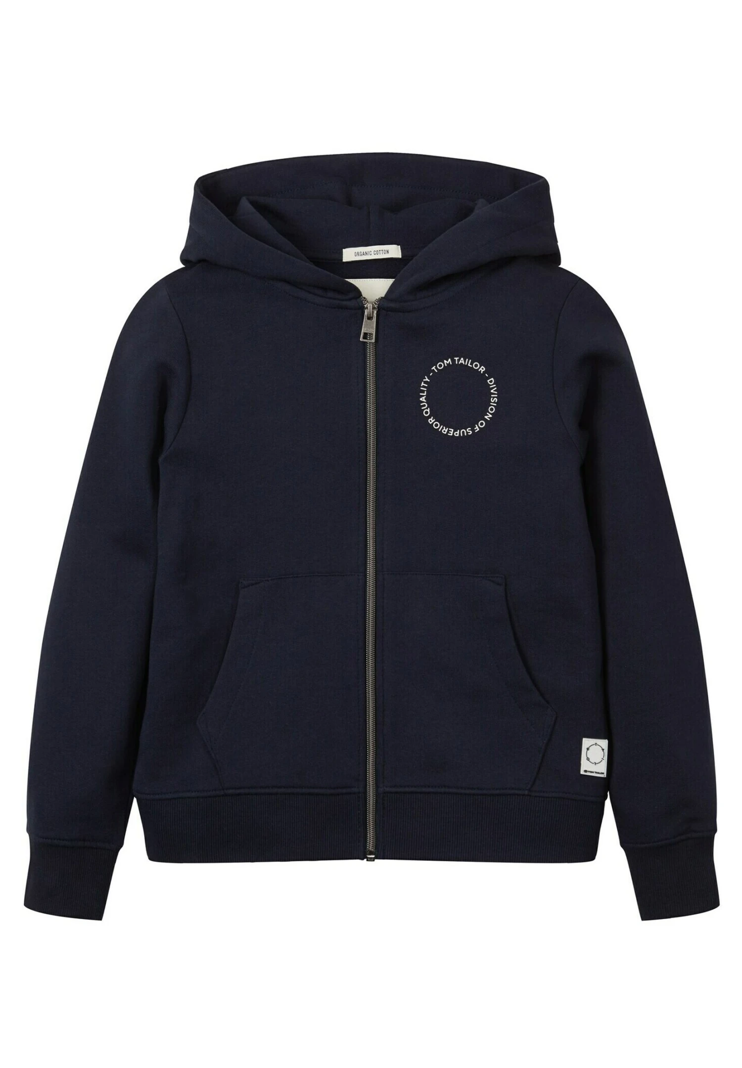 Tom Tailor Melange OptikFelpa Con ZipSky Captain Blue Bambini Pullover & Cardigan TO224K0HE-K11 3 Tom Tailor Melange OptikFelpa Con ZipSky Captain Blue Bambini Pullover & Cardigan TO224K0HE-K11