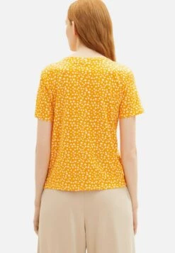 TOM TAILOR Denim Mit KnotendetailT-Shirt Con StampaOrange Flower Print Donna T-shirt E Top TO721D13O-H11 -Tom Tailor 4327a44cc78b4a13b45f7420dff9da15
