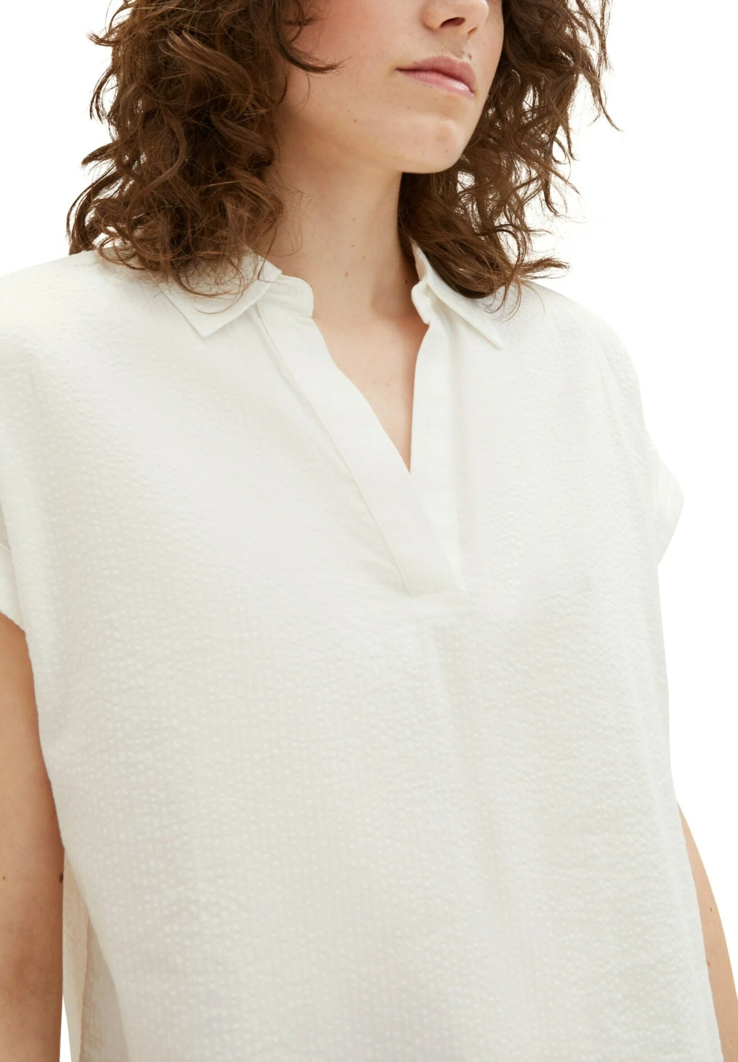 Tom Tailor StrukturierteCamicettaWhisper White Donna Camicie E Bluse TO221E168-A11 7 Tom Tailor StrukturierteCamicettaWhisper White Donna Camicie E Bluse TO221E168-A11 - immagine 5