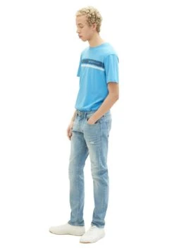 TOM TAILOR Denim Piers Slim Jeans Slim FitUsed Bleached Blue Denim Uomo Jeans TO722G0BS-K12 -Tom Tailor 476c7f9b298b44d6982c9087701567b3