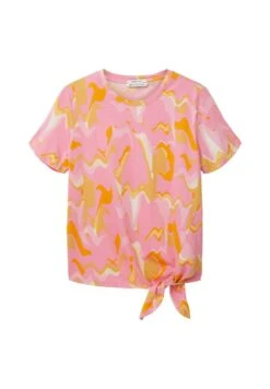 TOM TAILOR Denim Mit KnotendetailT-Shirt Con StampaAbstract Pink Print Donna T-shirt E Top TO721D13O-J12 -Tom Tailor 47cc6d2bdc5c478db1bbd2cec623d1ce