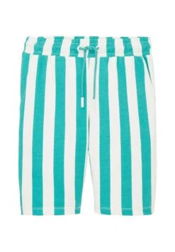 Tom Tailor Gestreifte ShortsGreen Beige Vertical Stripe Bambini Corti TO224C04I-M11