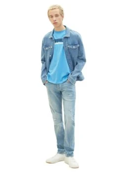TOM TAILOR Denim Piers Slim Jeans Slim FitUsed Bleached Blue Denim Uomo Jeans TO722G0BS-K12 -Tom Tailor 4a6101e466694a2aa6f2571dbe2a45e3