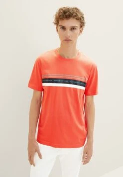 TOM TAILOR Denim PrintedT-Shirt Con StampaPlain Red Uomo T-shirt E Polo TO722O19J-G11