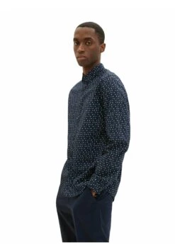 Tom Tailor Gemustertes - Camicia - Navy Geometric Design -Tom Tailor 4d7516f0abb64fcf9556963efe4a2c12