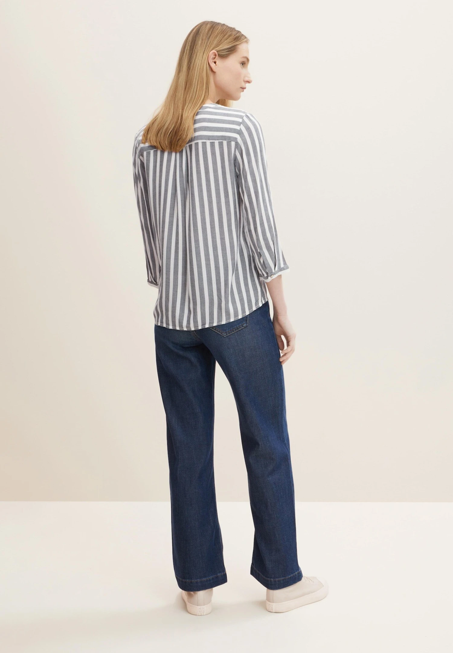 Tom Tailor StripedCamicettaOffwhite/Navy Donna Camicie E Bluse TO221E0RL-A11 5 Tom Tailor StripedCamicettaOffwhite/Navy Donna Camicie E Bluse TO221E0RL-A11 - immagine 3