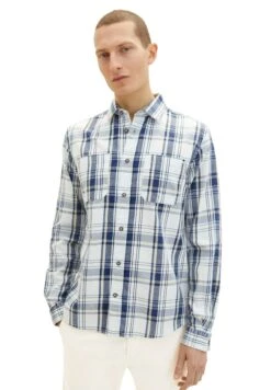 Tom Tailor Mit KaromusterCamiciaOff White Indigo Check Uomo Camicie TO222D0ZF-K11 -Tom Tailor 4dde57ccd67841fdb1dba0dc991300ae