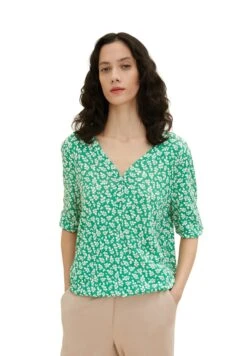 Tom Tailor GemustertesCamicettaGreen Floral Design Donna Camicie E Bluse TO221E15D-M11 -Tom Tailor 4f13b7d4ead143da93ce3d742132b86e
