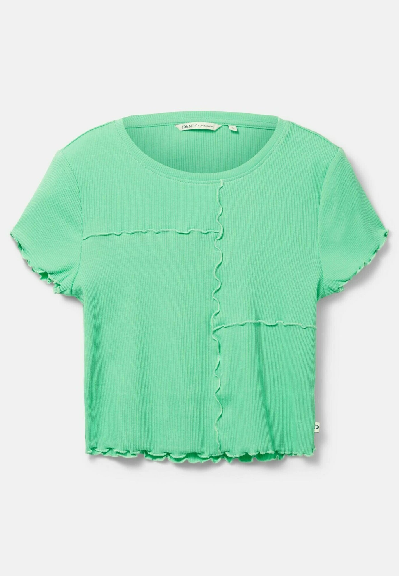 TOM TAILOR Denim Cropped Mit ZiernähtenT-Shirt Con StampaStrong Green Donna T-shirt E Top TO721D12T-M11 9 TOM TAILOR Denim Cropped Mit ZiernähtenT-Shirt Con StampaStrong Green Donna T-shirt E Top TO721D12T-M11 - immagine 7