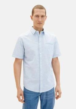 Tom Tailor Kurzarm Mit StrukturCamiciaWhite Blue Fil A Fil Dobby Uomo Camicie TO222D106-K12