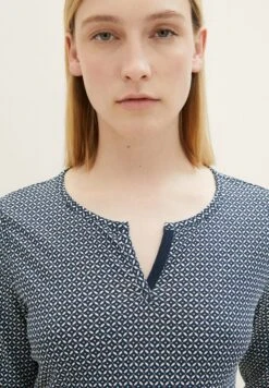 Tom Tailor Mit Allover-PrintCamicettaNavy Geometrical Design Donna Camicie E Bluse TO221E17A-K11 -Tom Tailor 514492f85bed4d57ac80265a42f4d99f
