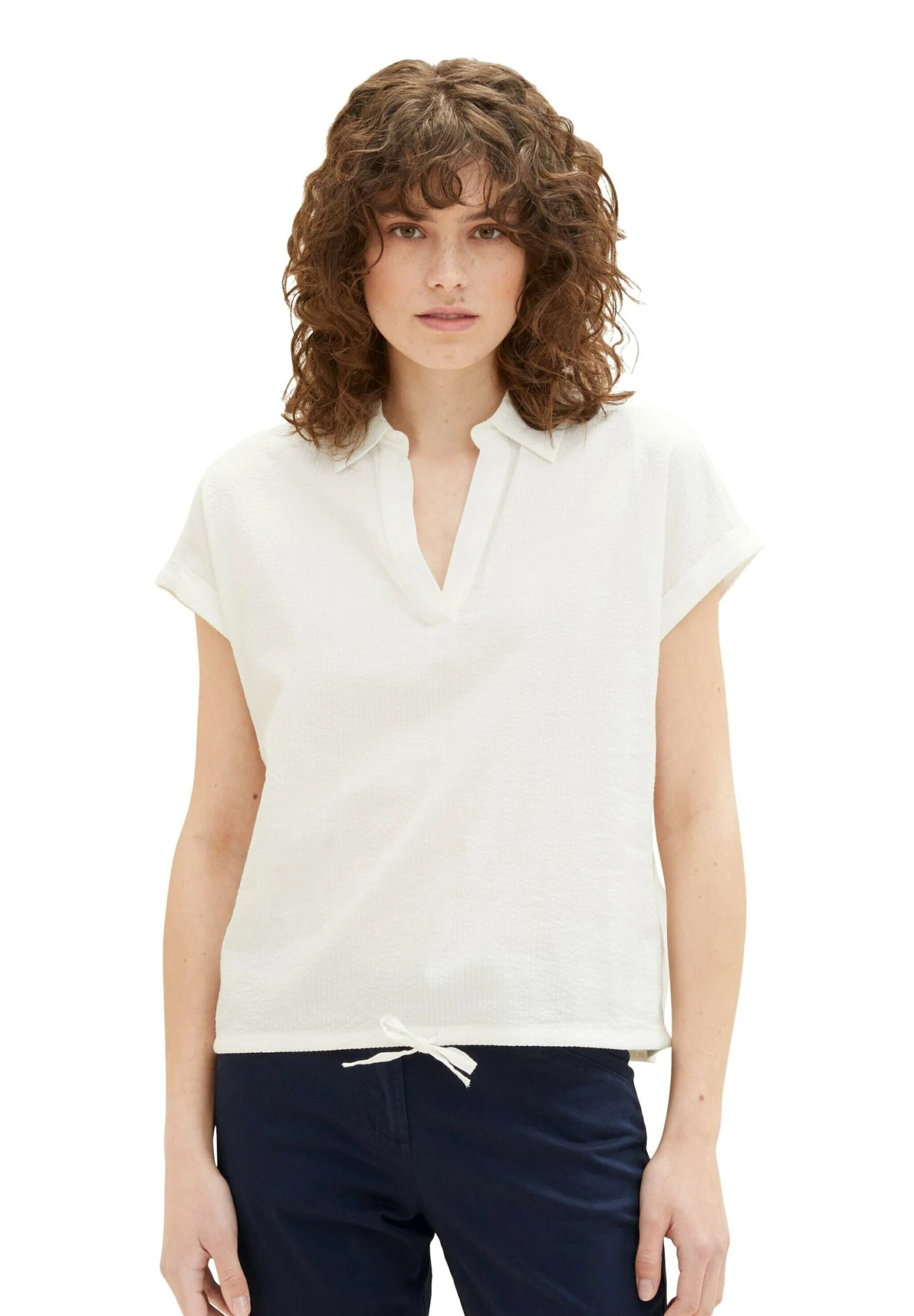 Tom Tailor StrukturierteCamicettaWhisper White Donna Camicie E Bluse TO221E168-A11 4 Tom Tailor StrukturierteCamicettaWhisper White Donna Camicie E Bluse TO221E168-A11 - immagine 2