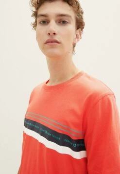 TOM TAILOR Denim PrintedT-Shirt Con StampaPlain Red Uomo T-shirt E Polo TO722O19J-G11 -Tom Tailor 533fe503b906457797d220182f3f2eae