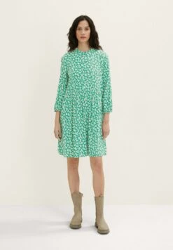 Tom Tailor Mit Allover-Blumenprint Vestito EstivoGreen Floral Design Donna Vestiti TO221C0PW-M11