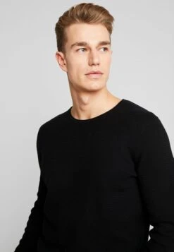 TOM TAILOR Denim Zigzag Structured CrewneckMaglioneBlack Uomo Maglieria TO722Q080-Q12 -Tom Tailor 53739c90e46b403ebe60aeb271431c69
