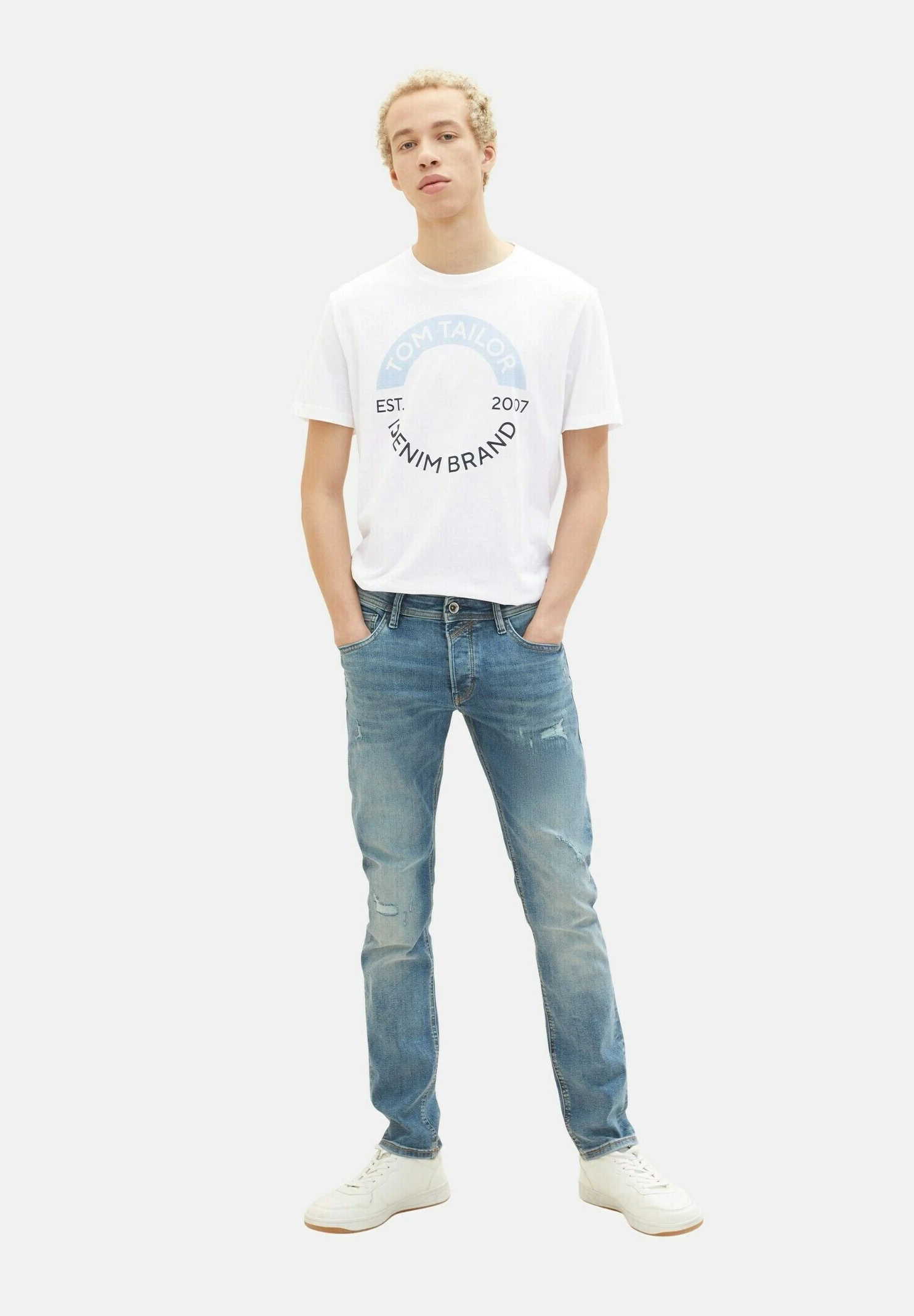 TOM TAILOR Denim Piers Slim- Jeans Slim Fit - Tinted Blue Denim 4 TOM TAILOR Denim Piers Slim- Jeans Slim Fit - Tinted Blue Denim - immagine 2