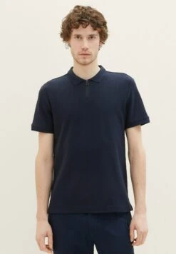Tom Tailor Mit StrukturPoloSky Captain Blue Uomo T-shirt E Polo TO222P0DG-K11