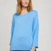 Tom Tailor BatwingMaglioneSoft Cloud Blue Melange Donna Maglieria TO221D154-K11 -Tom Tailor 57f04f639bab4276b4eef317eb190417