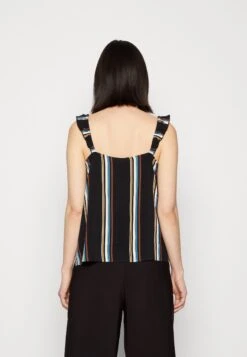 TOM TAILOR Denim Camisol With RufflesCamicettaBlack Creme Donna T-shirt E Top TO721E0ML-Q12 -Tom Tailor 585ae412b9024d459b5f49aecd647159