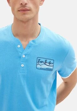 Tom Tailor Kurzarm Henley GestreiftT-Shirt Con StampaBlau Uomo T-shirt E Polo TO222O1BU-K11 -Tom Tailor 5925ca30f1ab4de0849c914f25001a8b