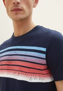 Tom Tailor Mit PrintT-Shirt Con StampaSky Captain Blue Uomo T-shirt E Polo TO222O1B7-K12 -Tom Tailor 59c18b298cf24a61a48c4037ed1d5abb