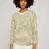 Tom Tailor Basic FelpaOlive White Structure Stripe Donna Felpe TO221J08R-N11 -Tom Tailor 5a1f779a9fd243f6a8c974714a7b7949