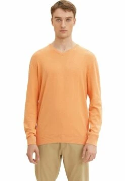 Tom Tailor Basic V-NeckMaglioneMandarin Orange Melange Uomo Maglieria TO222Q0PT-H11