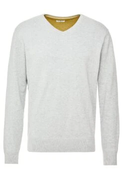 Tom Tailor Basic V Neck MaglioneLight Soft Grey Melange Uomo Maglieria TO222Q0FA-C11 -Tom Tailor 5d29845266bd4ca085e9f47ea1e80572