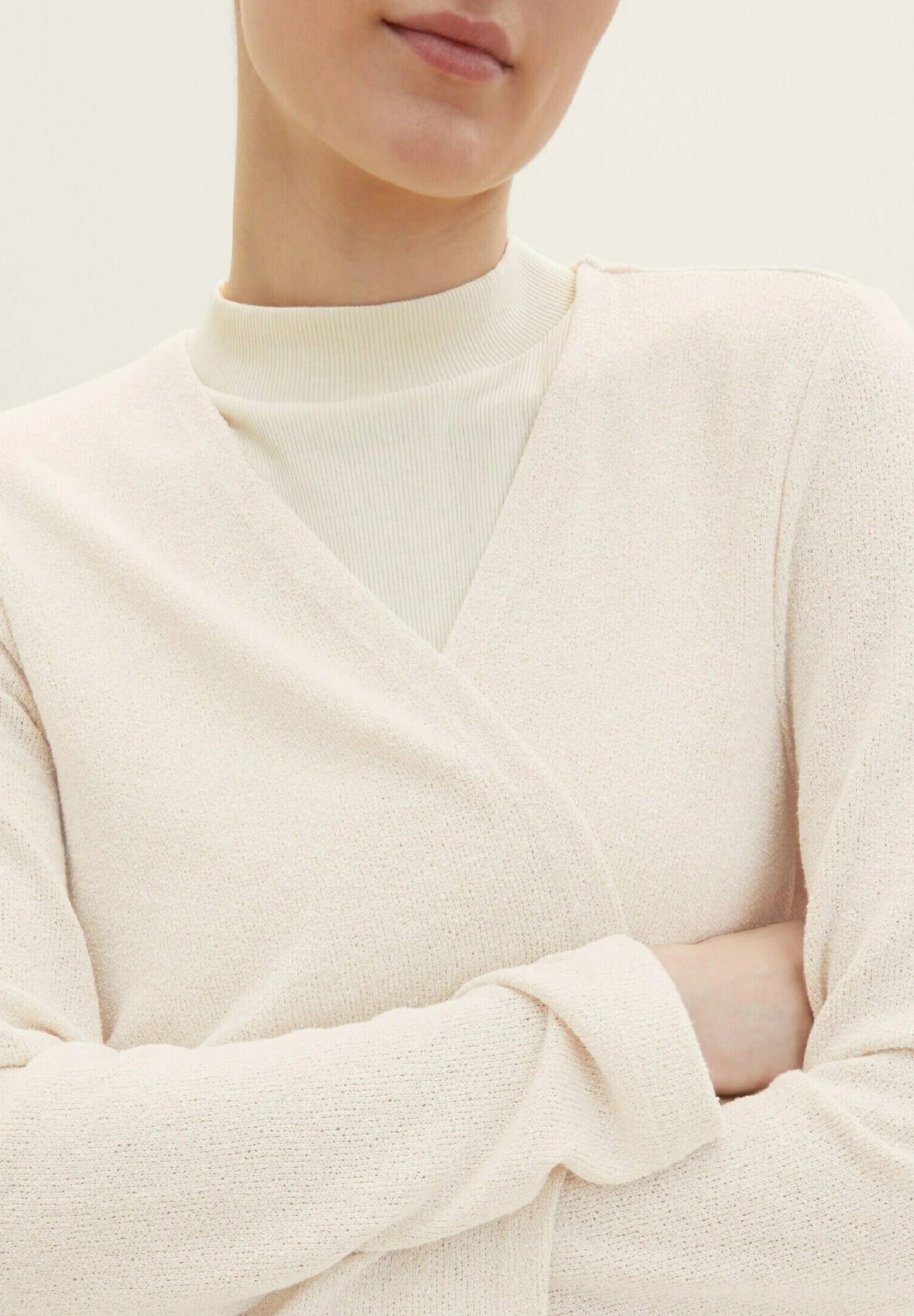 Tom Tailor Offener CardiganDusty Beige Melange Donna Maglieria TO221I0UH-J11 7 Tom Tailor Offener CardiganDusty Beige Melange Donna Maglieria TO221I0UH-J11 - immagine 5