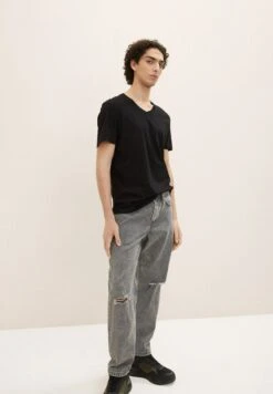 TOM TAILOR Denim 2 Pack Basic Tees - T-Shirt Basic - Black