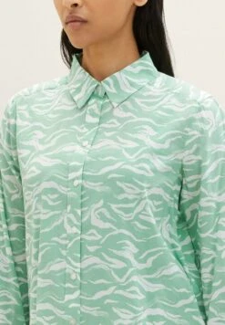 Tom Tailor With CollarCamiciaGreen Small Wavy Design Donna Camicie E Bluse TO221E153-M12 -Tom Tailor 5f9e93f5c0ca4ad780843d3d1b457e10